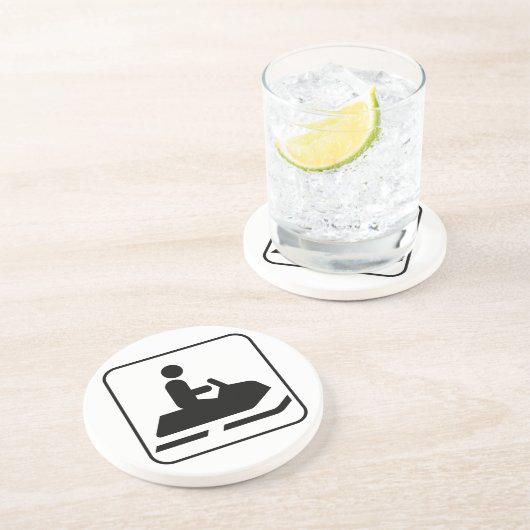 Dessous de verre de symbole de Snowmobile (Côté)