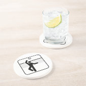 Dessous de verre de symbole de volleyball (Côté)