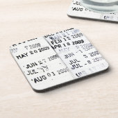 Dessous de verre de tampon de date de bibliothèque (Côté gauche)