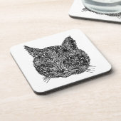 Dessous de verre de tête de chat (Côté gauche)
