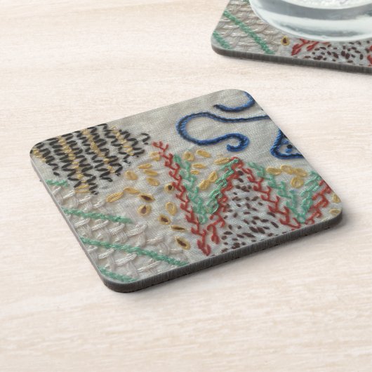 Dessous de verre de toile de broderie (Côté gauche)