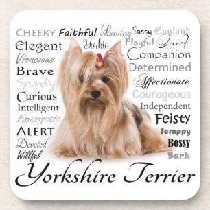 Dessous de verre de traits de Yorkie