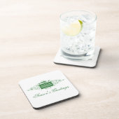 Dessous de verre de vacances, vert (Côté Droit)