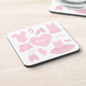 Dessous de verre de vêtements de ballet - Arrière  (Côté gauche)