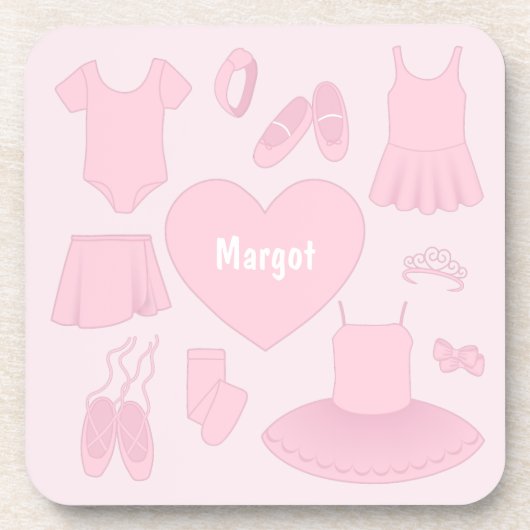 Dessous de verre de vêtements de ballet - Arrière  (Devant)