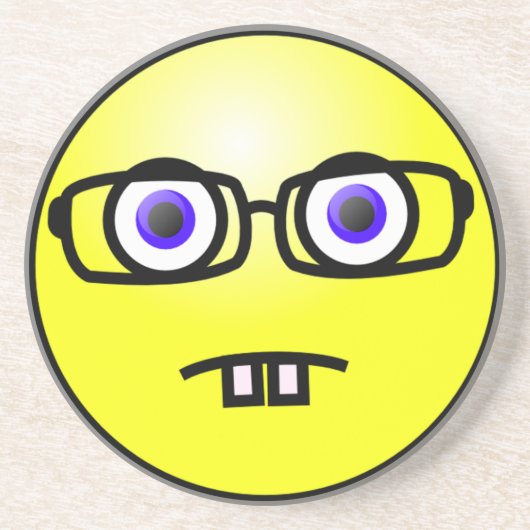 Dessous de verre de visage Geek (Devant)