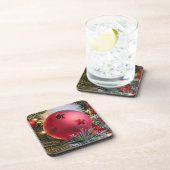 Dessous de verre de vue de fond de bulle rouge (Côté Droit)