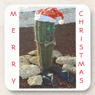 Dessous de verre de vue plante de cactus festifs