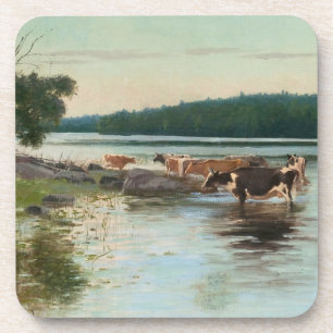 Dessous de verre de vue sur le lac de Keinänen