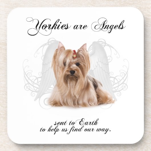 Dessous de verre de Yorkie d'ange (Devant)