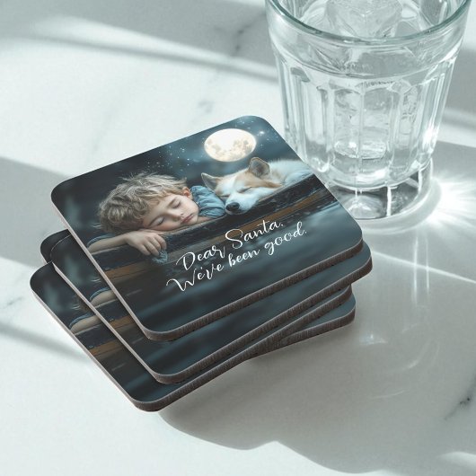 Dessous-de-verre Dear Santa We've Been Good Holiday Photo