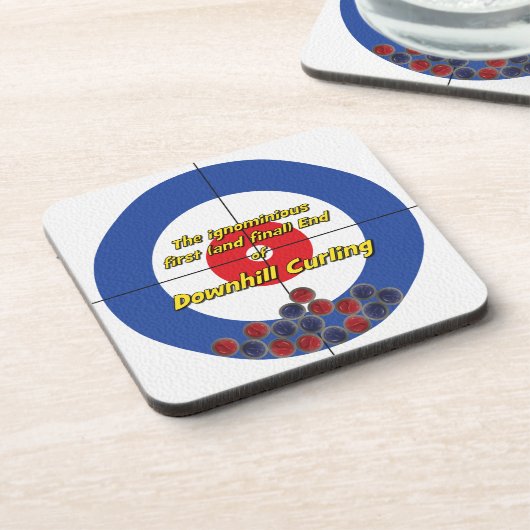 Dessous de verre d'échec du curling descendant - ( (Côté gauche)