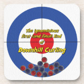 Dessous de verre d'échec du curling descendant - ( (Devant)