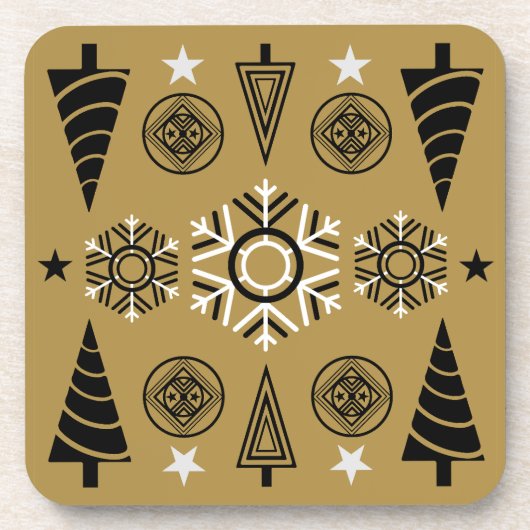 Dessous-de-verre Décor de Noël Art Nouveau (Devant)