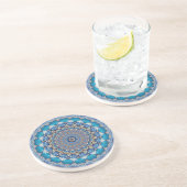 Dessous de verre décoratif en grès bleu (Côté)