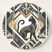 Dessous de verre décoratif en grès moderne abstrai (Devant)