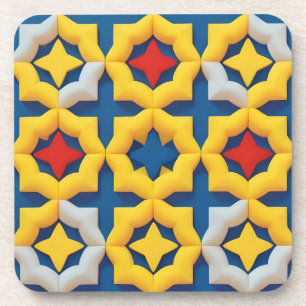 Dessous-de-verre Décoration intérieure géométrique vibrante Couleur