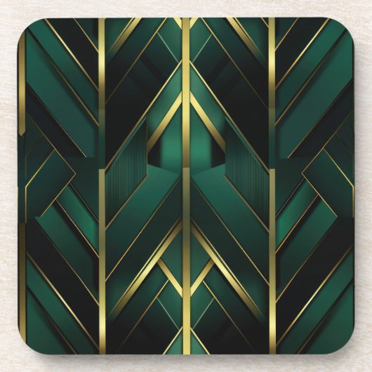 Dessous-de-verre Décoration Verte (Devant)