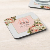 Dessous-de-verre Décorations florales Anniversaire féminin (Côté gauche)