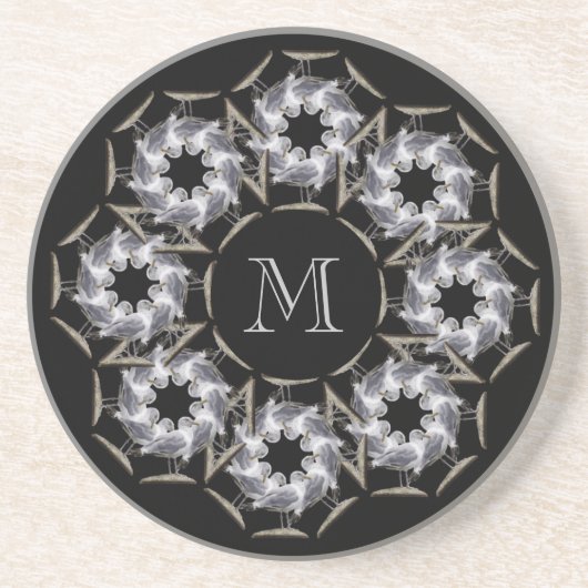 Dessous de verre décorés d'un monogramme de (Devant)