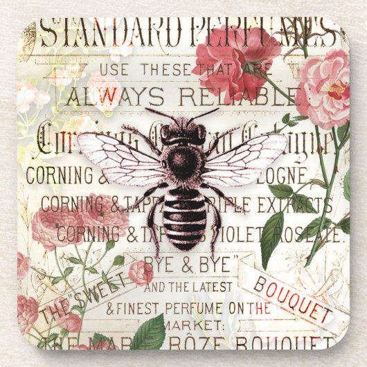 Dessous-de-verre Découpage du bouquet Ephémère de la rose d'abeille (Devant)