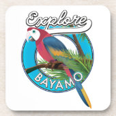 Dessous-de-verre Découvrez le logo rétro Hawaii Ceramic Tile Bevera (Devant)