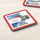 Dessous-de-verre Découvrir Biélorussie Collage Architecture Dessous (Côté gauche)