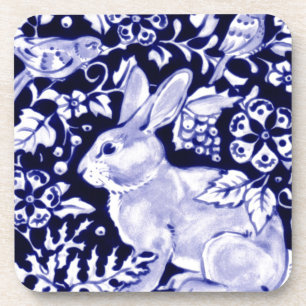 Dessous-de-verre Dedham Blue Rabbit, Classic Blue & White Design