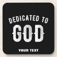 DÉDIÉ À DIEU PERSONNALISABLE COOL TEXTE BLANC