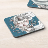 Dessous de verre Déesse du lotus bleu (Côté gauche)