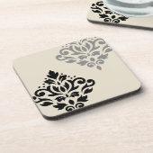 Dessous-de-verre Défiler Damask Art I Black Grey Crème (Côté gauche)