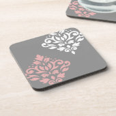 Dessous-de-verre Défiler Damask Art I rose blanc gris (Côté gauche)