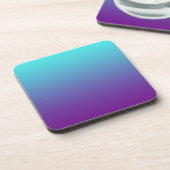 Dessous-de-verre Dégradé de fond simple Turquoise Bleu Violet (Côté gauche)