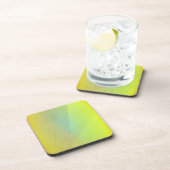 Dessous-de-verre Dégradé géométrique jaune moderne (Côté Droit)