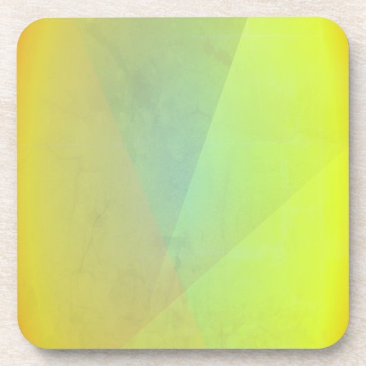 Dessous-de-verre Dégradé géométrique jaune moderne (Devant)