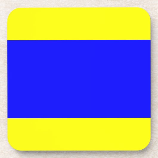 Dessous-de-verre Delta Jaune Bleu (Devant)