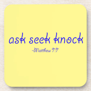 Dessous-de-verre demander knock Bible Citation Personnaliser It