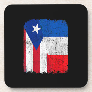 Dessous-de-verre Demi Portoricain Demi Drapeau Français Fierté De L