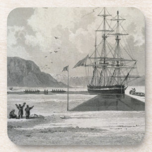 Dessous-de-verre Départ des bateaux à la crique de Hecla, le 21