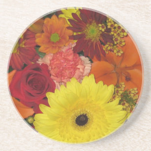 Dessous de verre des fleurs automnales