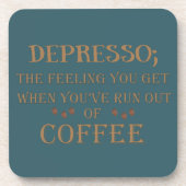 Dessous-de-verre des phrases de café amusantes (Devant)