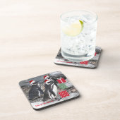 Dessous-de-verre Des pingouins portant des chapeaux rouges (Côté Droit)