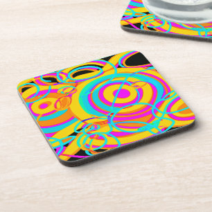 Dessous-de-verre Design d'art Motif en néon électrique