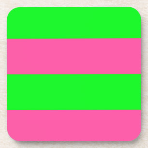 Dessous-de-verre Design de bandes rose et verte