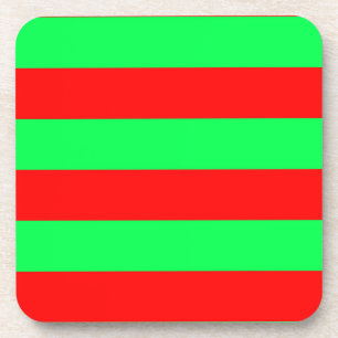 Dessous-de-verre Design de bandes rouge et verte