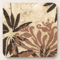 Design de crayon floral avec Feuilles tawny