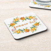 Dessous-de-verre Design de fleur d'aquarelle mignonne (Côté gauche)
