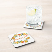 Dessous-de-verre Design de fleur d'aquarelle mignonne (Côté Droit)