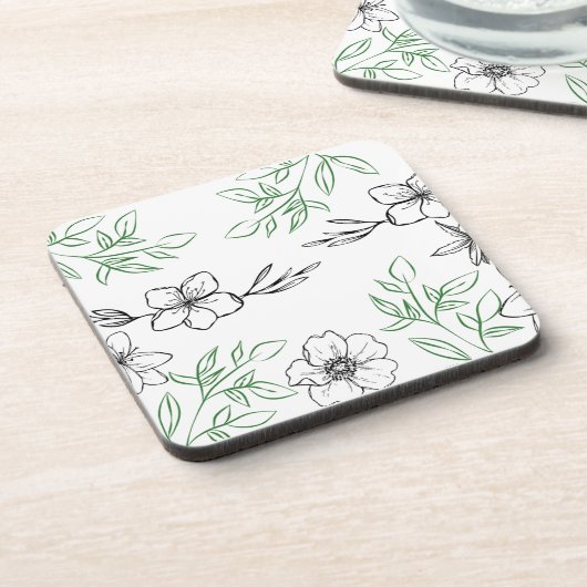 Dessous de verre - Design de fleurs (Côté gauche)