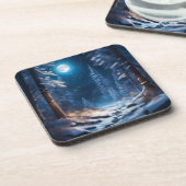 Dessous-de-verre Design de neige hivernale (Côté gauche)